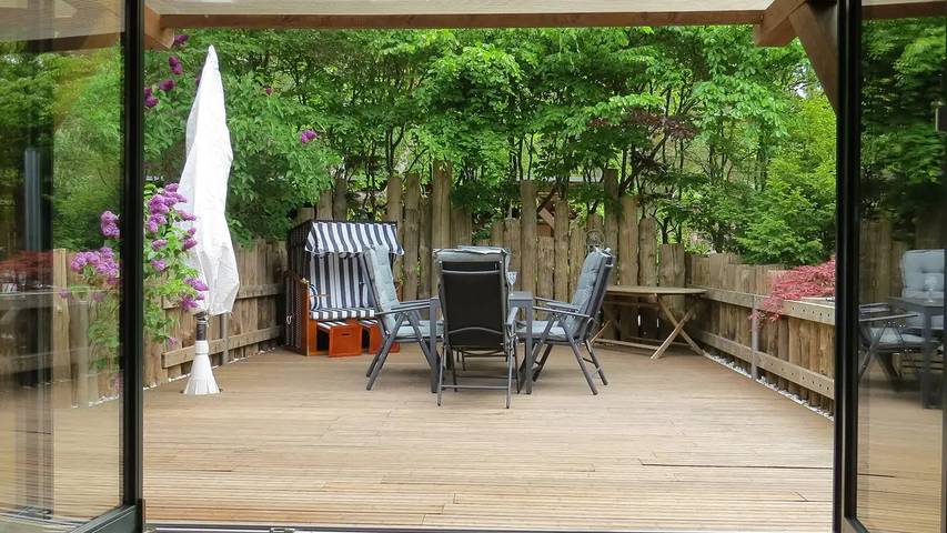 Ferienhaus für 6 Personen, mit Terrasse und Garten