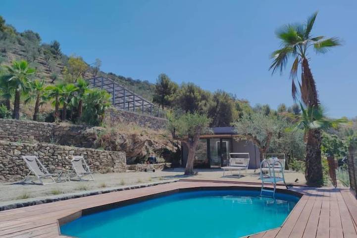 Ferienhaus für 2 Personen, mit Garten und Pool, mit Haustier in Cipressa