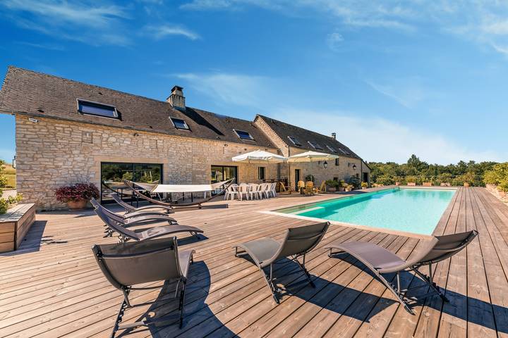 Villa pour 12 personnes, avec terrasse et jardin en Dordogne - 4