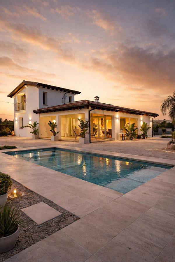 Casa vacanza per 9 persone, con panorama e giardino nonché piscina, con animali domestici a Aradeo