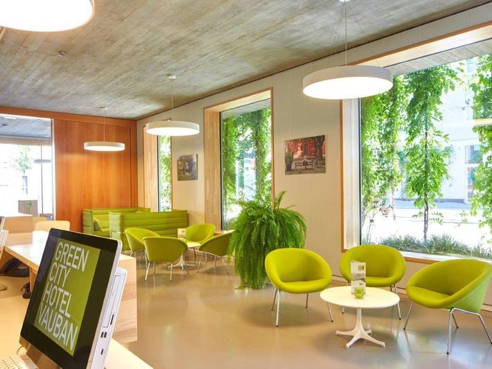 Green City Hotel Vauban - Doppelzimmer mit Dusche und Wc in Vauban (Freiburg), Freiburg