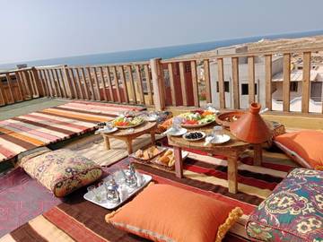 Maison d’hôte pour 2 personnes, avec terrasse et vue dans Aftas Imsouane