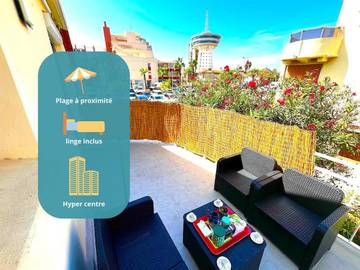 Gîte pour 6 personnes, avec balcon et vue dans Office de Tourisme de Palavas les Flots