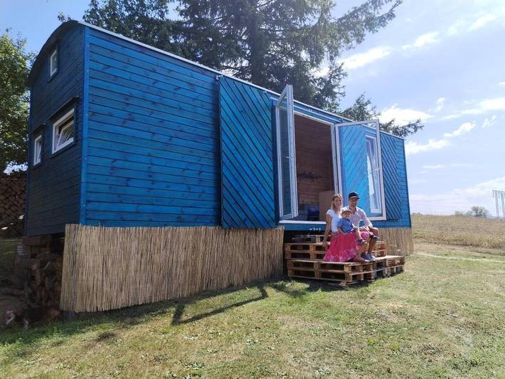 Camping für 4 Personen, mit Garten und Ausblick in Tschechien