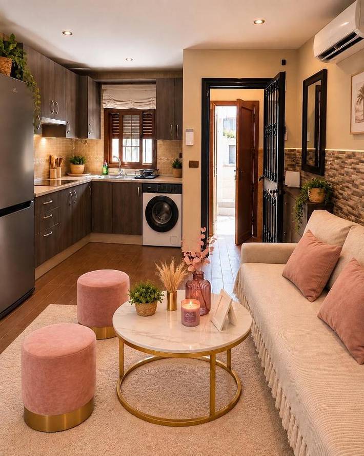 Apartamento para 4 personas, con Balcón y Jacuzzi además de Terraza y Jardín en Camas 