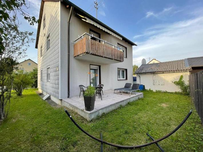 Ferienwohnung für 5 Personen, mit Balkon und Terrasse sowie Garten und Ausblick in Günzburg - 3
