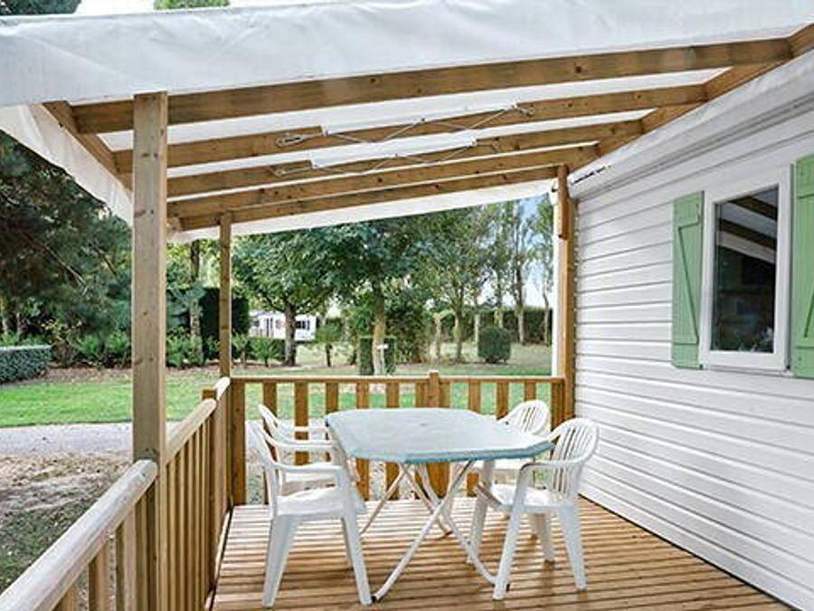 Camping Lou Pignada  - Mobilheim 6 personen - Mobilheim | Comfort | 3 Zi. | 6 Pers. | Erhöhte Terrasse | Klimaanlage | Tv in Messanges, Côte d’Argent