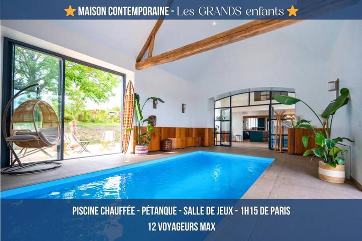 Chalet para 12 personas, con piscina y jardín - 1