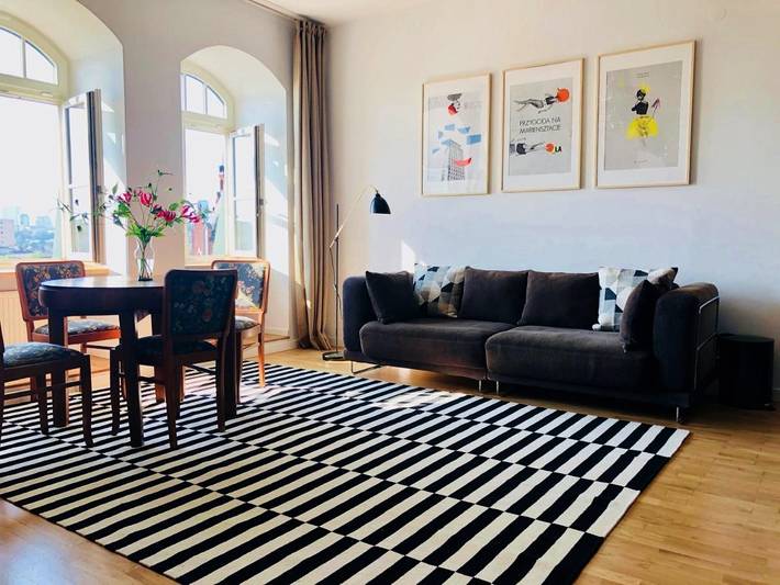 Loft dla 3 osób, z widok w Warszawa