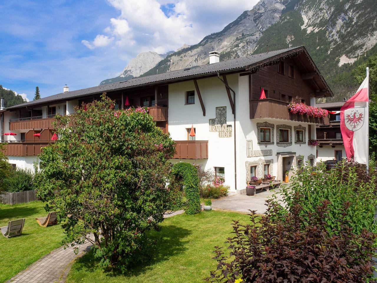 Ganze Ferienwohnung, Frankenhof - Appartement Panoramablick mit zwei Schlafzimmer in Scharnitz, Arnspitzgruppe