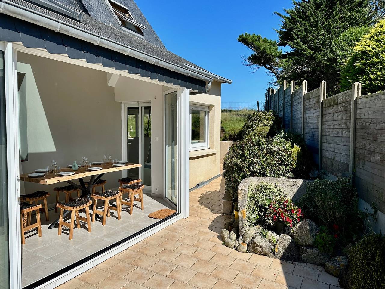 Strandhaus in Ploudalmézeau am Treompan-Strand in Ploudalmézeau, Brest und Umgebung