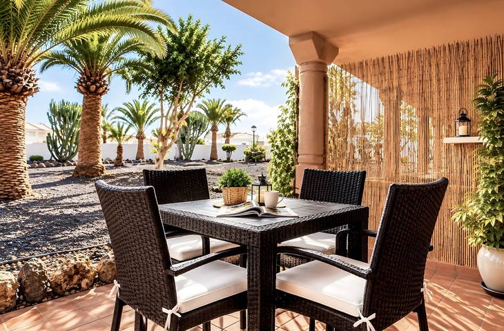 Geheel appartement, Coral Bliss Appartement met Gedeeld Zwembad, Privéterras en Wi-Fi in Corralejo, La Oliva