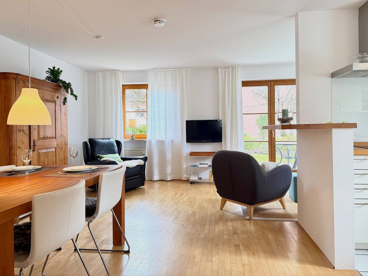 Ganze Wohnung, Ferienwohnung Im schönen Dorf - idyllische Lage mit Terrasse und Garten in Bodolz, Bayerisch Schwaben