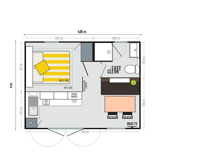 Mobil home pour 2 personnes, avec Bassin pour enfant à Ceyreste - 4