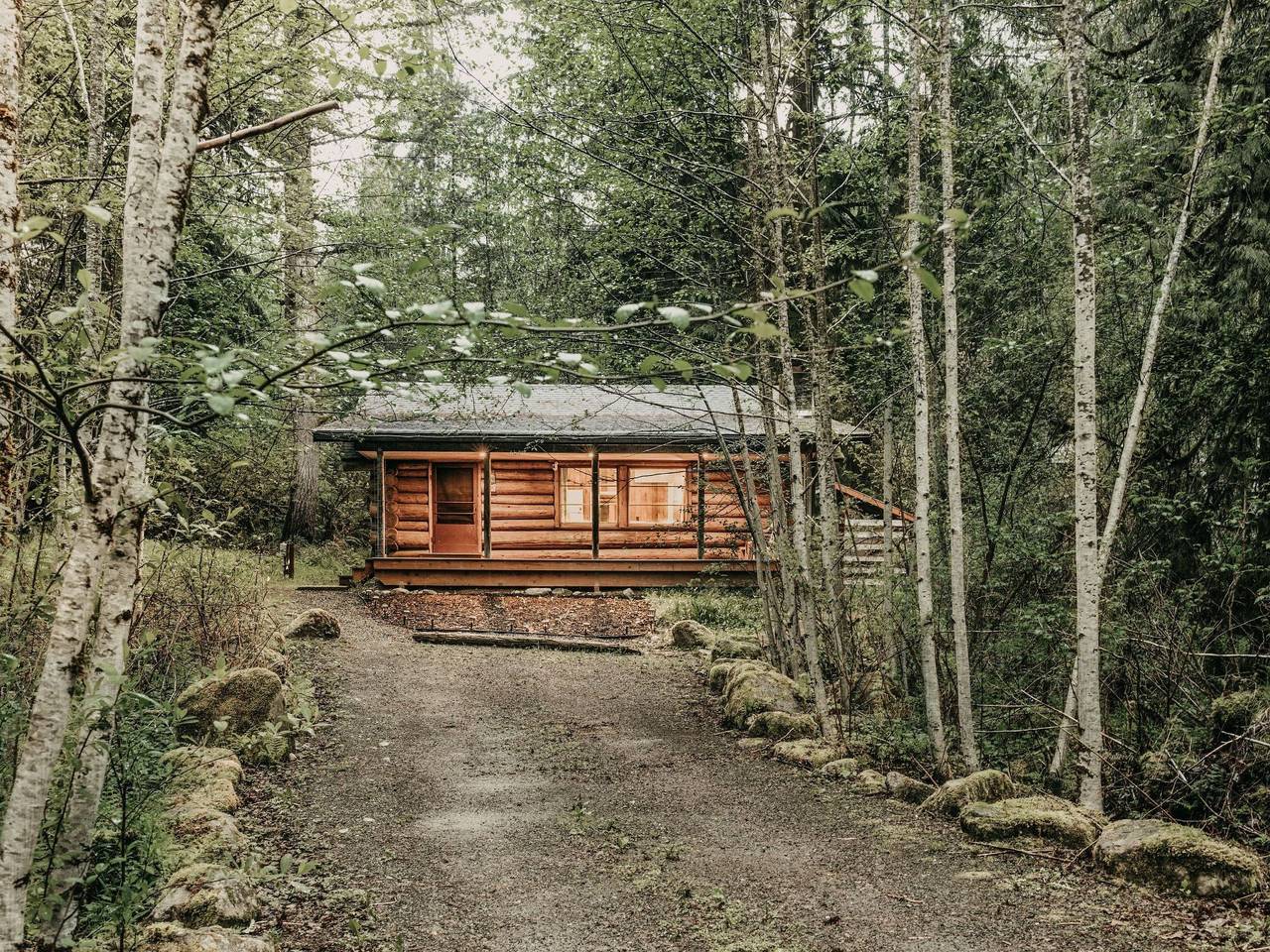 Historisches Blockhaus in North Cascades National Park