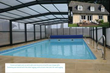 Gîte pour 8 personnes, avec terrasse et sauna ainsi que piscine et jardin en Seine-Maritime