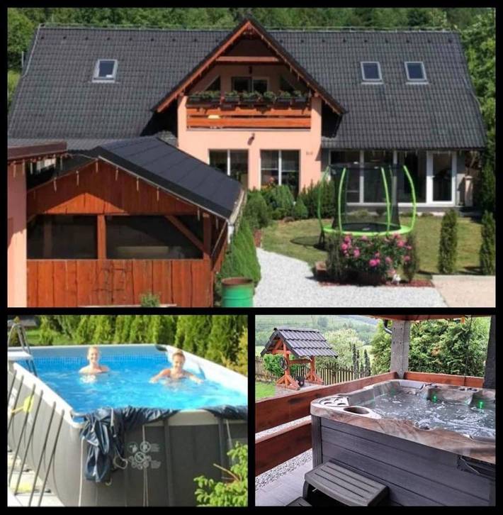 Dom dla 12 osób, z Balkon i Jacuzzi oraz Taras i Ogród w Park Narodowy Słowacki Raj