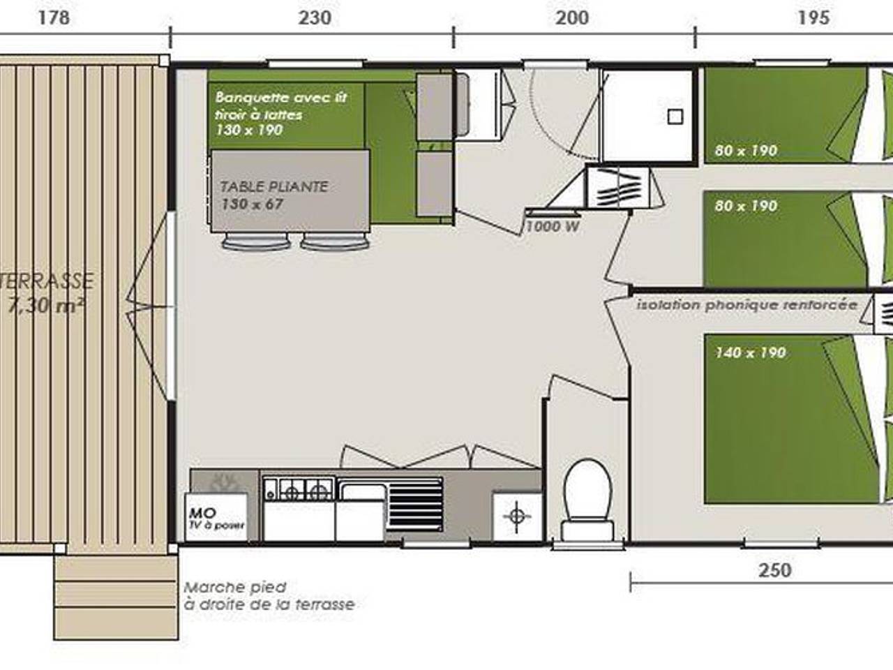 Casa móvil con terraza para 4 personas en Meyrueis in Meyrueis, Cevenas