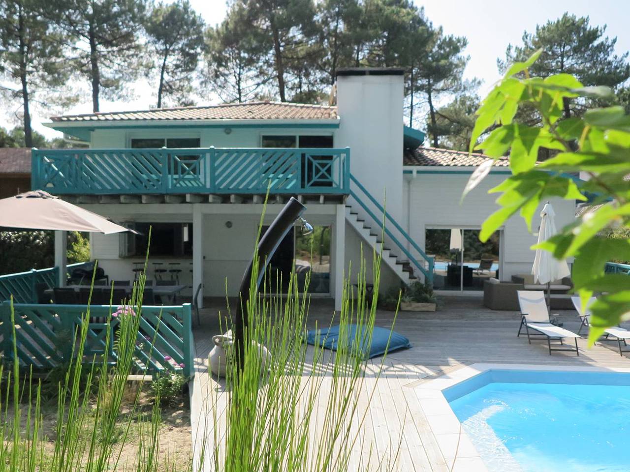 Spacieuse villa au golf avec piscine privée, parking, et services de conciergerie in Seignosse Océan, Seignosse