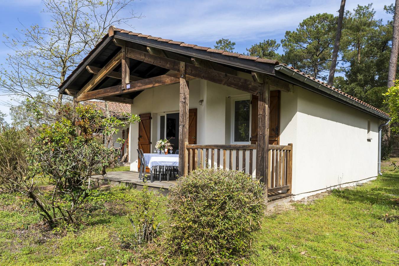 Casa de vacaciones 'Acogedor Pabellón 2 habitaciones cerca del mar' con piscina, terraza y Wi-Fi in Ondres, Côte d’Argent