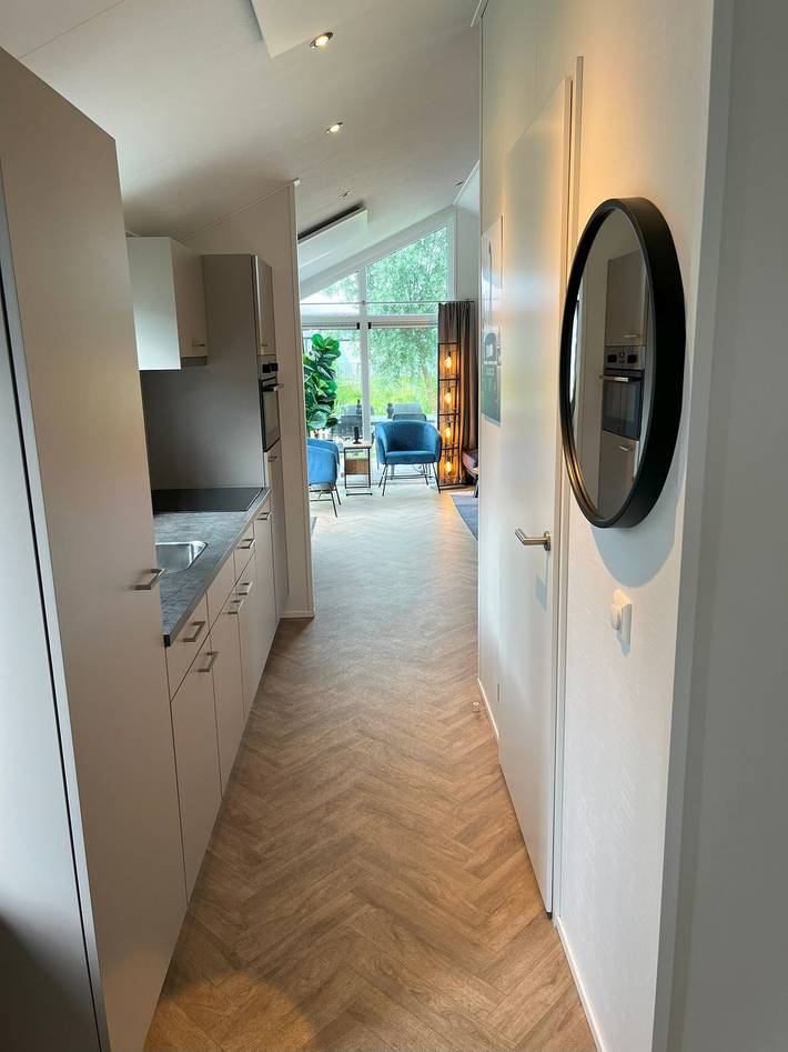 Chalet Steghouse mit Wassergrundstück, Steg und Zaun für 4 Personen in Kampen in Kampen, Veluwemeer