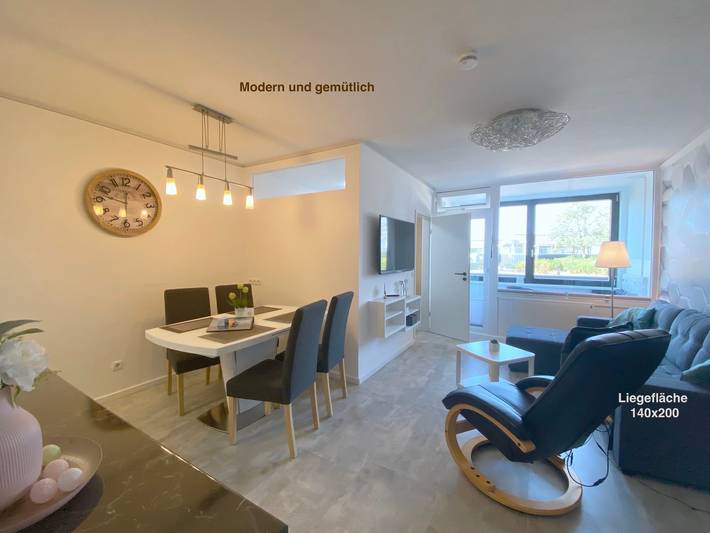 Ferienwohnung für 4 Personen, mit Balkon an der Kieler Bucht