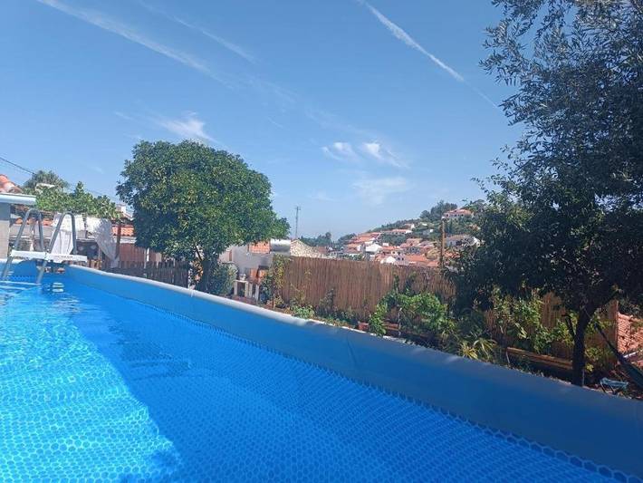 Casa de férias para 3 pessoas, com jardim e vista e ainda piscina and terraço, com animais de estimação em Chamusca