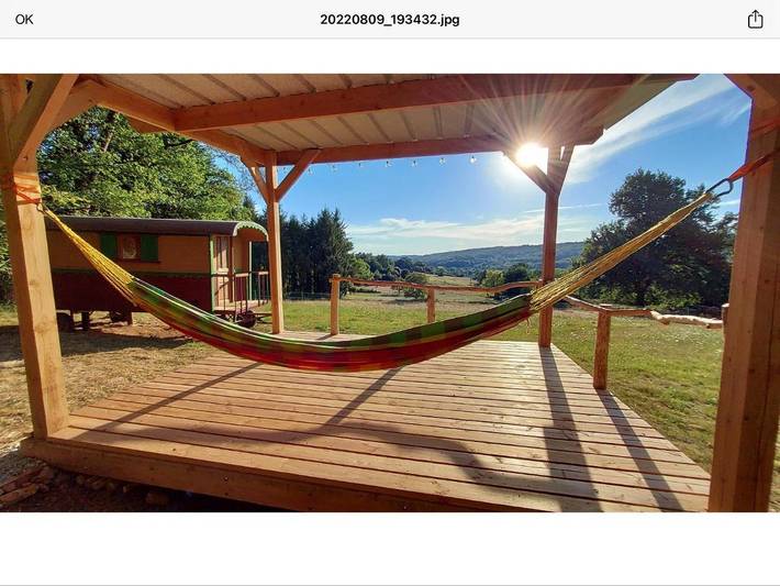 Tente pour 2 personnes, avec Terrasse ainsi que Jardin et Vue