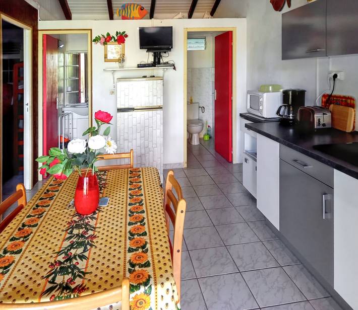 Maison de vacances pour 4 personnes, avec terrasse à Deshaies