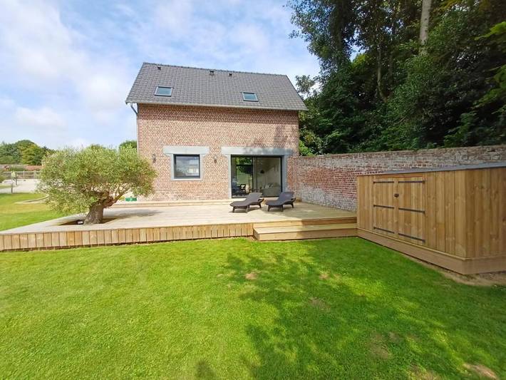 Location de vacances pour 4 personnes, avec Terrasse ainsi que Jardin et Vue à Martin-Église