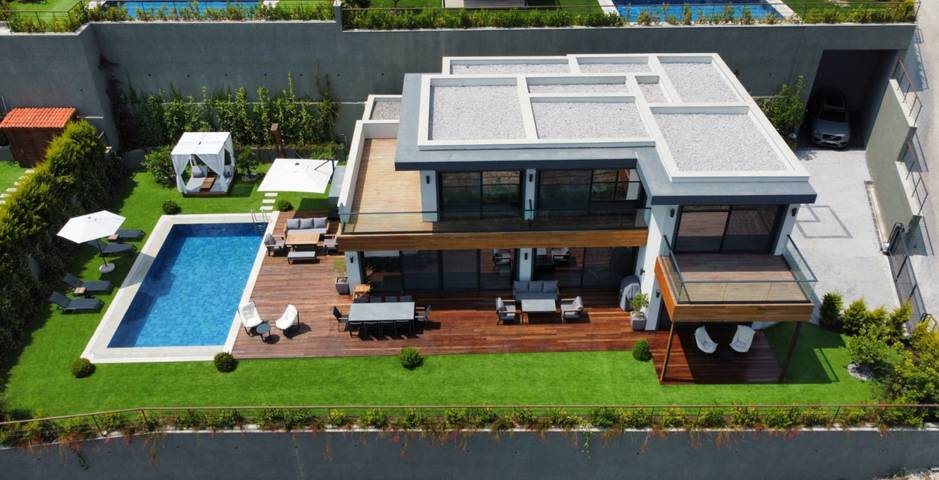 Impresionante villa de 5 dormitorios con vistas panorámicas al puerto deportivo de Yalikavak in Bodrum, Egeo Turco