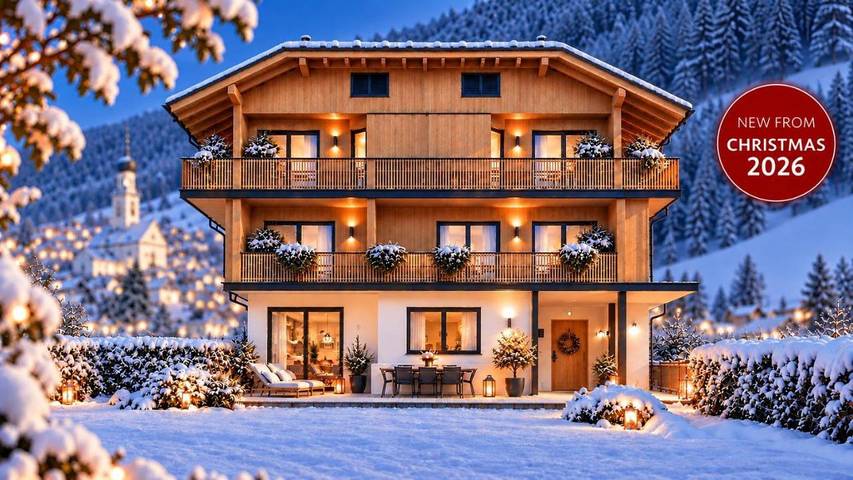 Hütte für 4 Personen, mit Balkon und Terrasse sowie Garten und Ausblick im Drei Zinnen