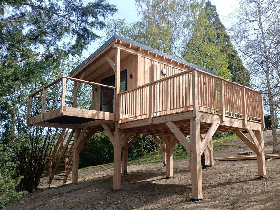 Camping Le Hameau de l'Ourthe - Accommodation 2 persons - Tree House 2 persons in Houffalize, Bastogne