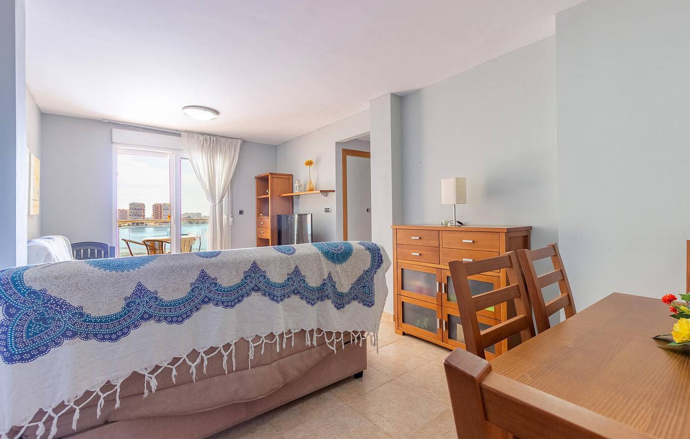 Entire holiday apartment, Sea View Apartment with Garage & Terrace, 2km to Playa del Pudrimel in Los Miradores del Puerto, San Javier