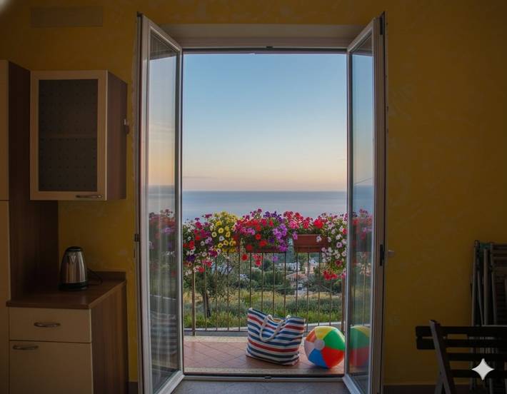 Ferienwohnung für 6 Personen, mit Balkon