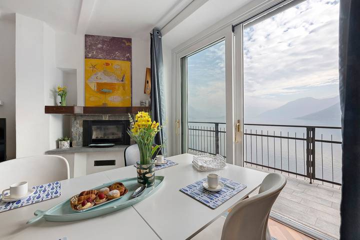 Location de vacances pour 4 personnes, avec Balcon ainsi que Jardin et Vue sur le lac à Argegno - 3