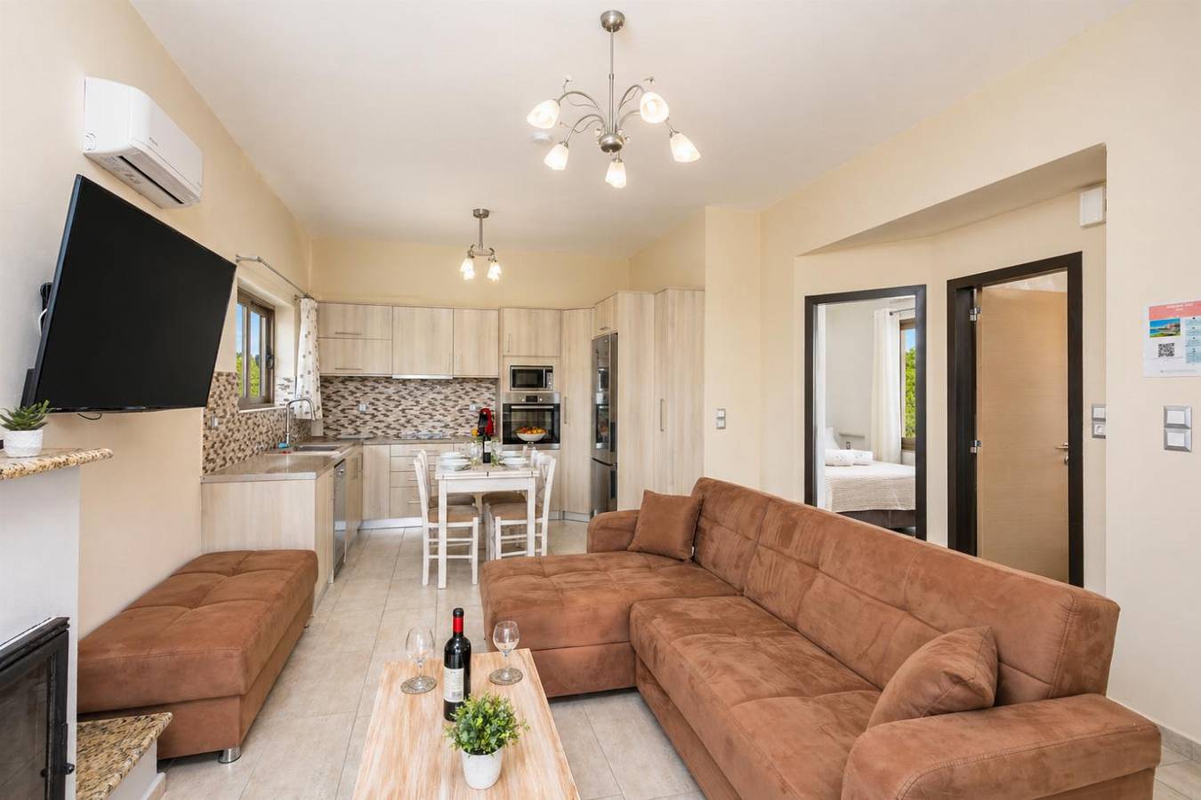 Villa für 2 Personen mit Meerblick in Roumeli, Rethymno und Umgebung