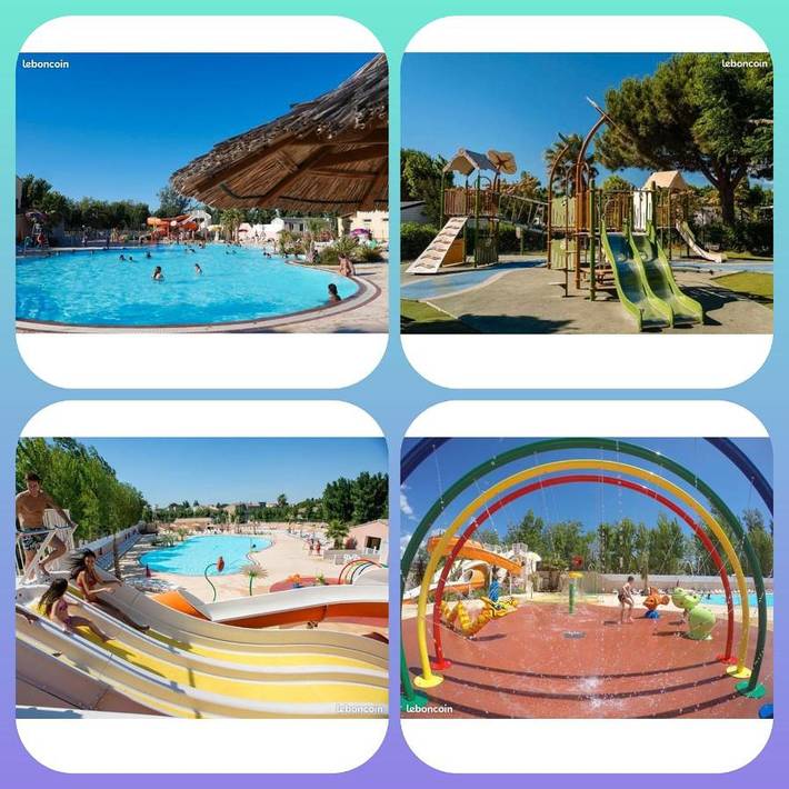 Camping pour 5 personnes, avec piscine et bassin pour enfant ainsi que terrasse et jacuzzi, animaux acceptés à Valras-Plage - 3