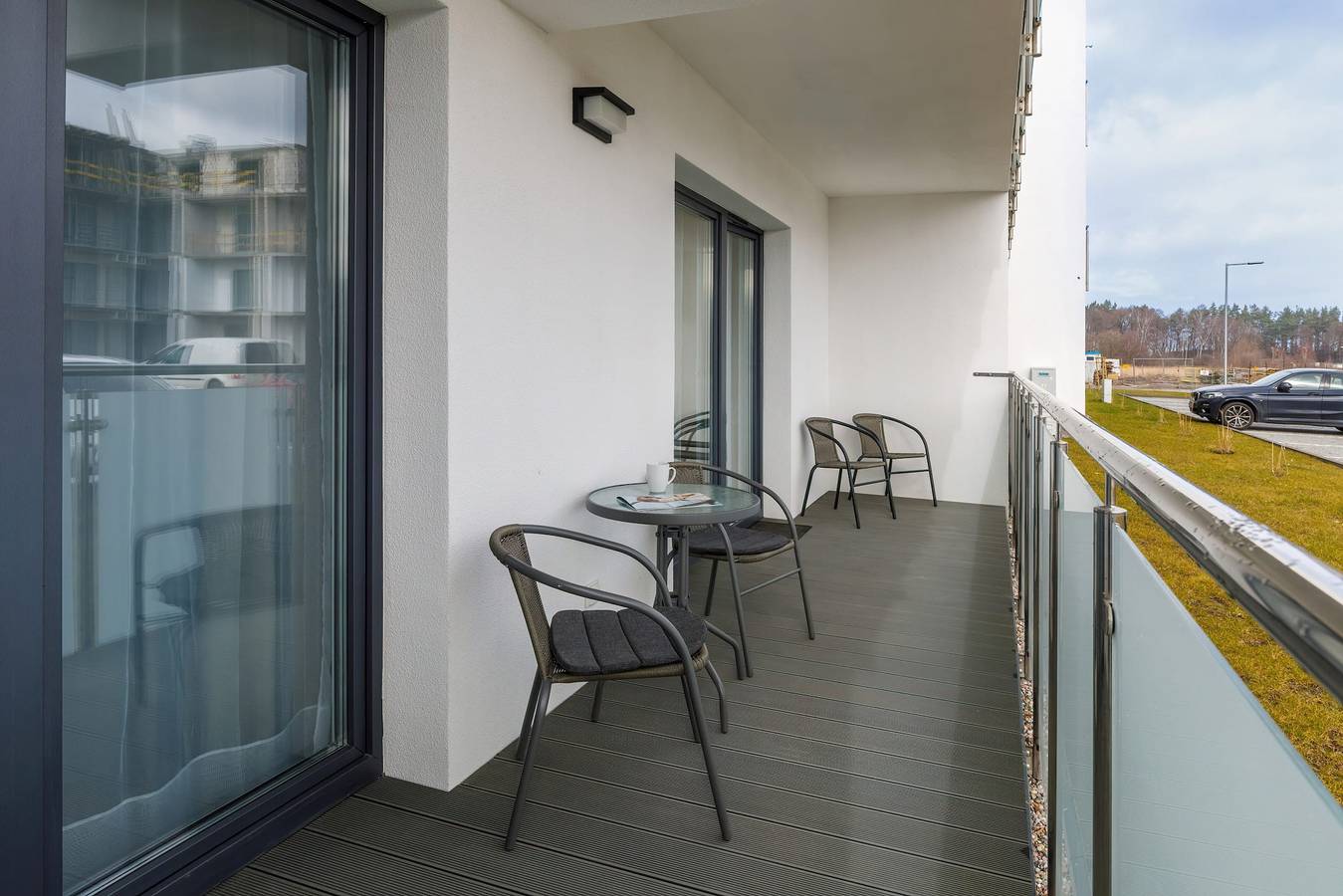 Ganze Wohnung, Spacious Apartment | Balcony, Parking, 400 m to the Beach in Grzybowo, Baltic Sea Pomerania