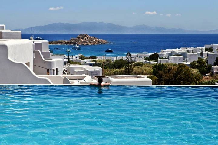 Hotel per 4 persone, con giardino e piscina nonché terrazza a Mykonos