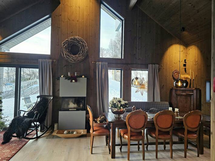 Berghütte mit Panoramablick und Whirlpool in Oppdal
