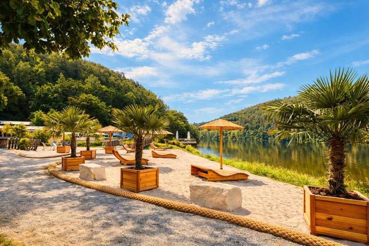 Ferienhaus für 5 Personen, mit Garten und Ausblick sowie Seeblick, mit Haustier in Biersdorf am See