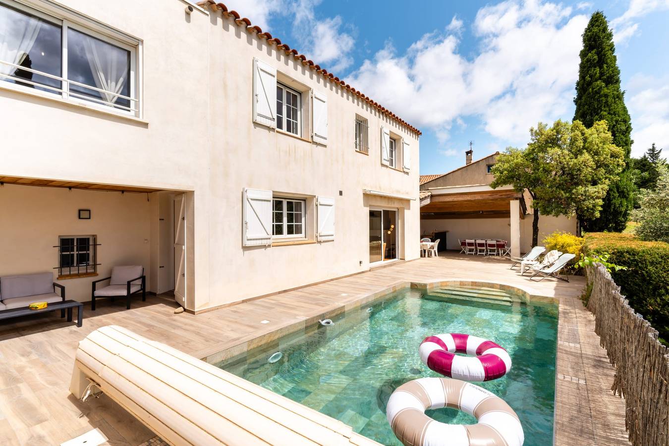 Villa für 12 mit Privatpool nahe Béziers in Boujan-sur-Libron, Côte d'Améthyste