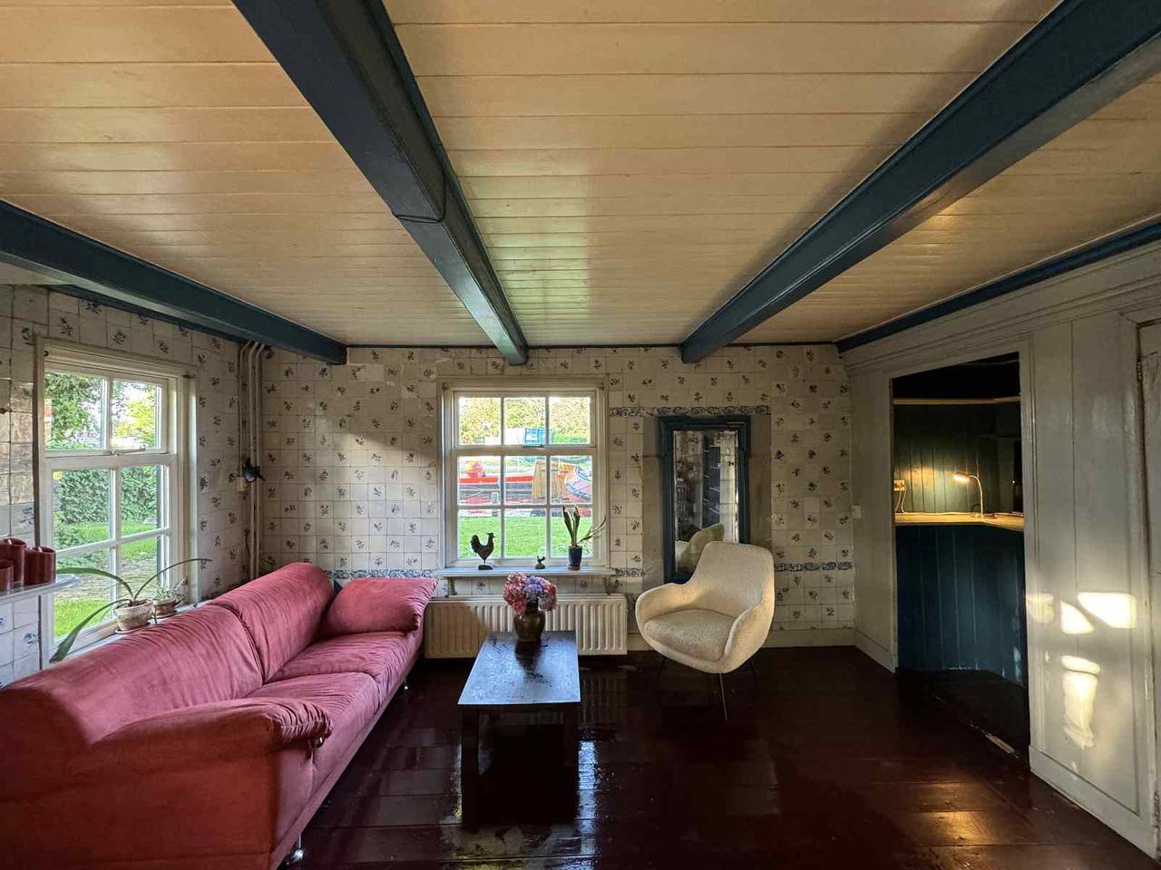 Historischer Ferienbauernhof für 6 Personen am Wasser in Terherne in Friesland
