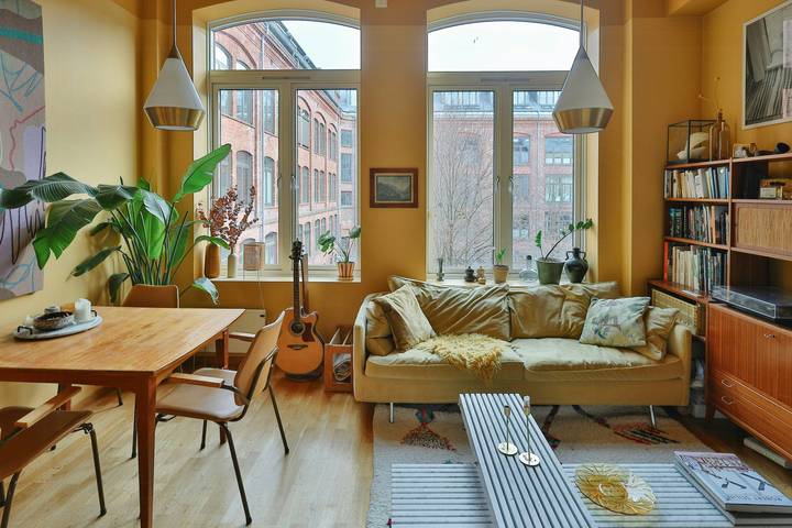 Ganze Wohnung, Farbenfrohe Wohnung mit Hinterhof im Herzen von Oslo in Gamle Oslo, Oslo
