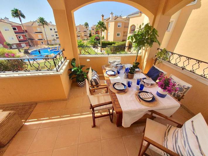 Appartement de vacances pour 8 personnes, avec Balcon et Jacuzzi ainsi que Terrasse et Jardin dans Corvera