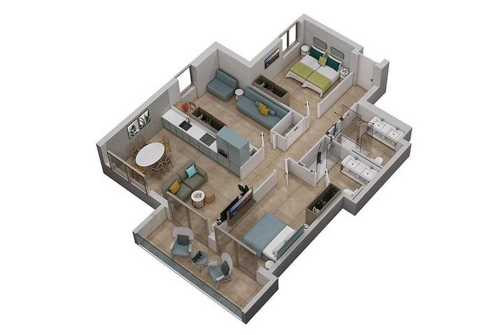 Vakantieappartement voor 6 personen, met zwembad in La Caleta
