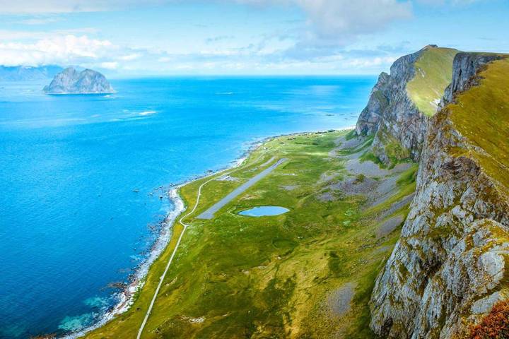 Ferienhaus für 5 Personen, mit Sauna und Terrasse sowie Ausblick und Garten auf den Lofoten