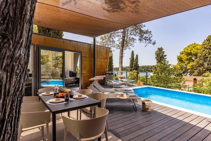 Ferienpark für 2 Personen, mit Pool und Terrasse sowie Ausblick, mit Haustier in Rovinj - 2