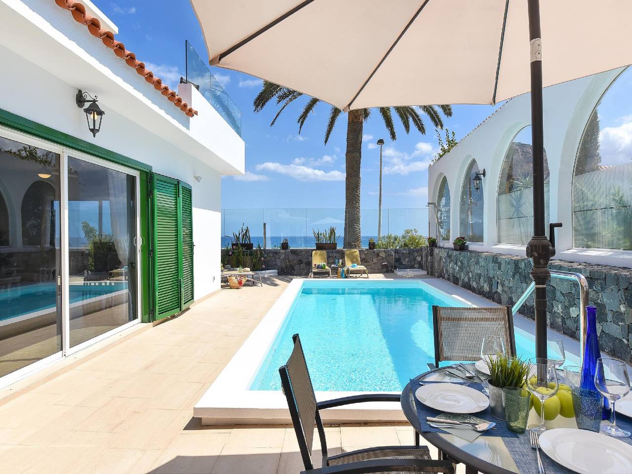 Villa Beachfront del Ingles | Exclusive Accommodation | Breathtaking Views Over the Sea and Dunes | Private Heated Pool | Terrace & Bbq | 200 m to Beach | Playa del Ingles in Maspalomas, San Bartolomé de Tirajana